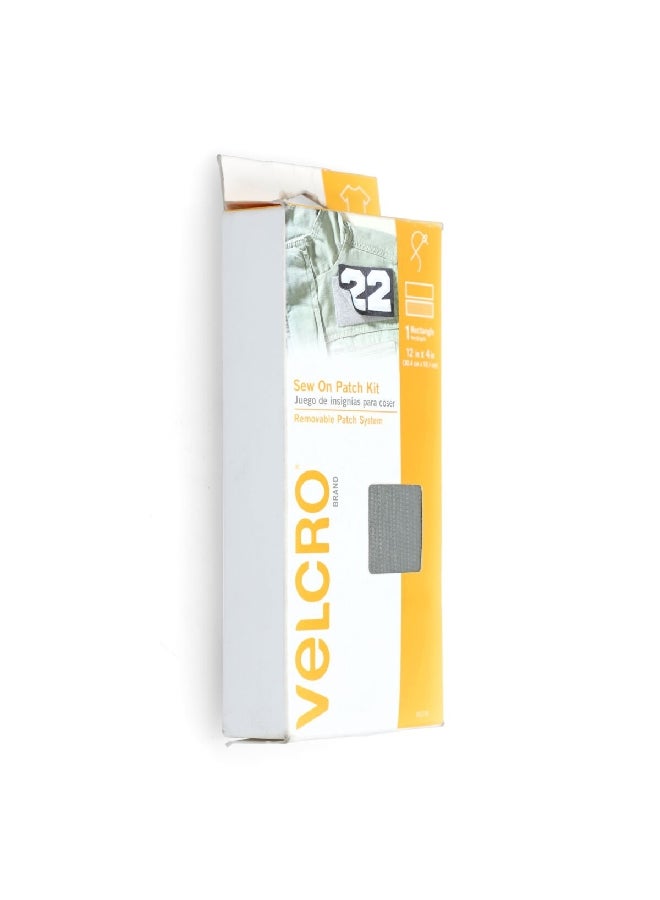 Velcro Rectangular Shaped Removable Sew On Patch Kit Foliage Green 12 x 4 Inch 91219 - Image 2