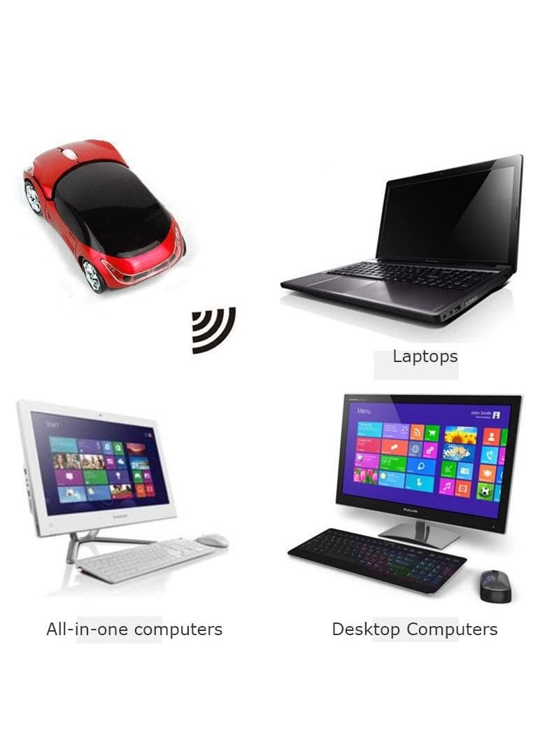 SYOSI - Gaming Mouse Wired, Comfortable Computer USB Optical Mouse Ergonomic, Red Car, Shaped Mouse for Laptop PC Tablet Gaming - Image 1