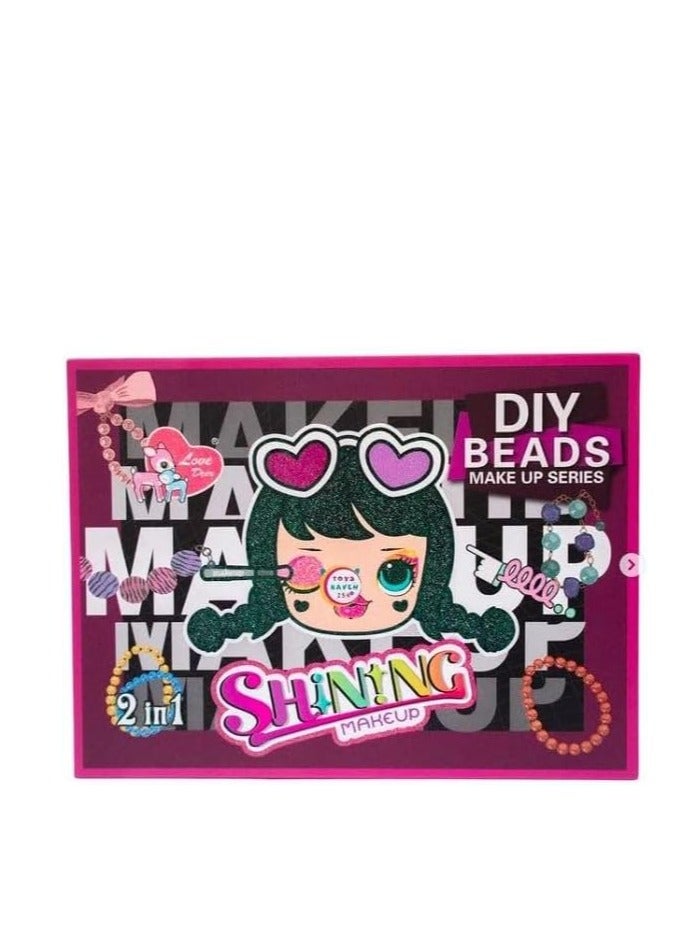 DIY Shining Beads Kit for Girls - Makeup Tools, Necklaces, Bracelets, Earrings - Image 2