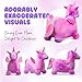 VangeBow Unicorn Bouncy Horse Toys for 1 2 3 4 5 Year Old Girl Gift Plush Unicorn Ride On Bouncy Animal for Toddlers 13 Indoor Outdoor Inflatable Hopping Toys for Girl Birthday Gift Pump Included - Image 4