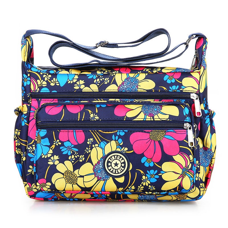 New Oxford Cloth Large Capacity Practical Middle-Aged Women'S Bag For Mother Shoulder Crossbody Bag Flower Cloth Bag Stall Bag - Image 4