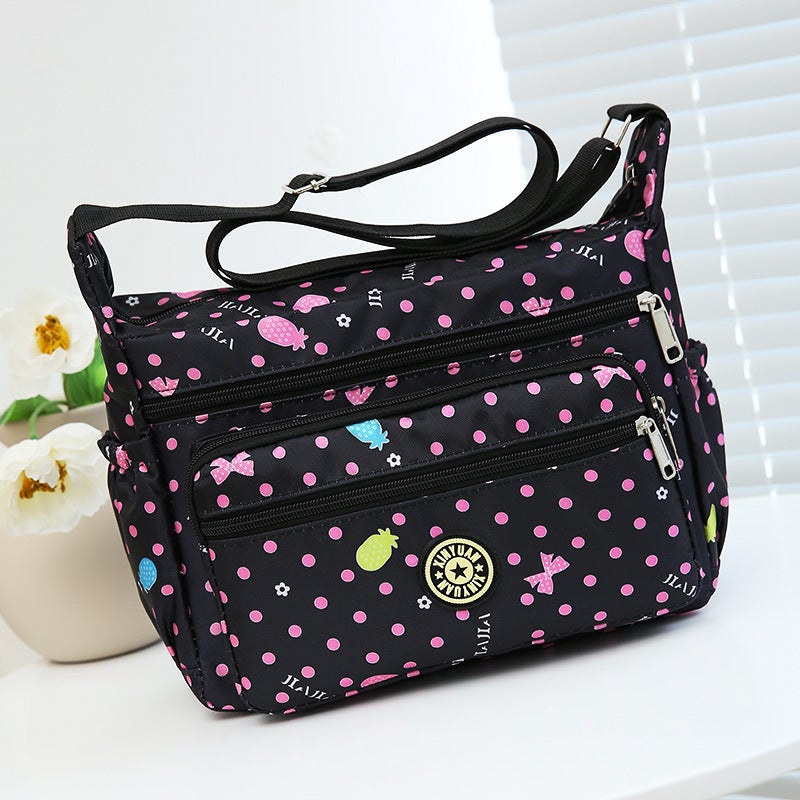 New Oxford Cloth Large Capacity Practical Middle-Aged Women'S Bag For Mother Shoulder Crossbody Bag Flower Cloth Bag Stall Bag - Image 1