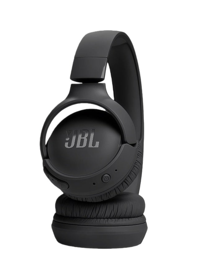 JBL Tune 520BT - Wireless On-Ear Headphones, Up to 57H Battery Life and Speed Charge, Multi Point Connection Lightweight, Comfortable and Foldable Design, Hands-Free Calls with Voice Aware Black - Image 4