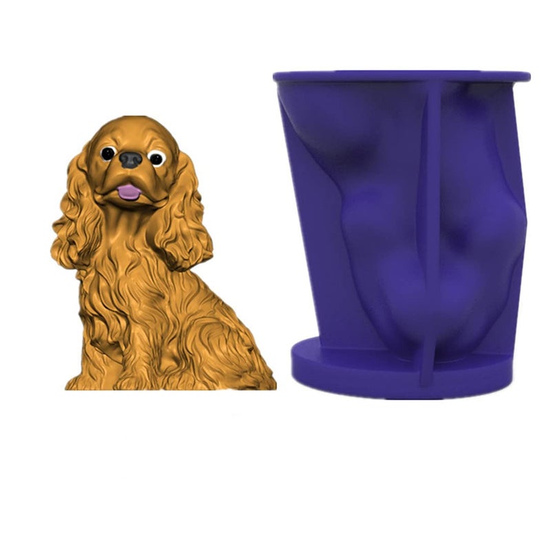 Dekostar 3D Dogs Candle Molds Soap Molds Pug Teddy Dog Silicone Fondant Chocolate Cake Baking Moulds Fondant Cake Molds Art Craft 