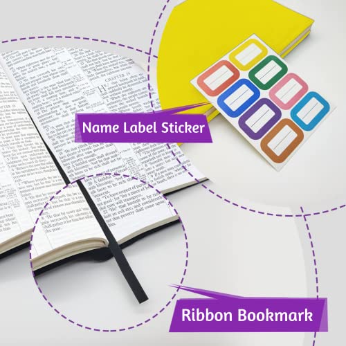 KICNIC Colored Book Covers 7 Pack, 6x9 Inch Stretchable Book Sox Suitable for Most Hardcover Books, Up to 8.5 Inch x 9.5 Inch, Washable, Reusable Textbook Covers with Label Sticker - Image 3