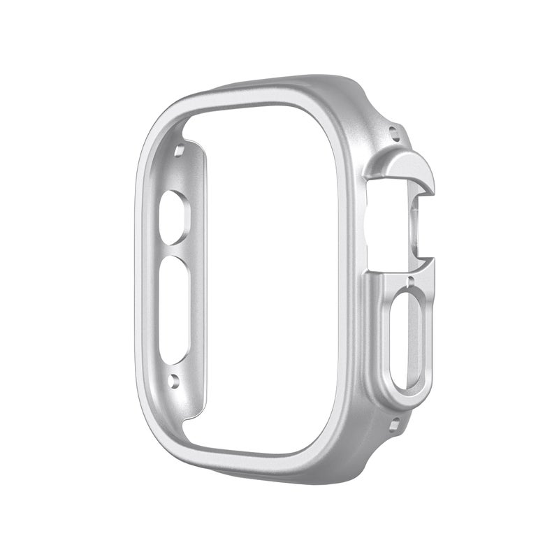 Yrzper Compatible with Apple Watch Ultra 49mm Hard PC Case Cover Resistant Impact Shockproof Protective All-Around Edge Protective PC Hard Bumper Cover Face for Apple Watch Ultra 49mm (Silver) - Image 5