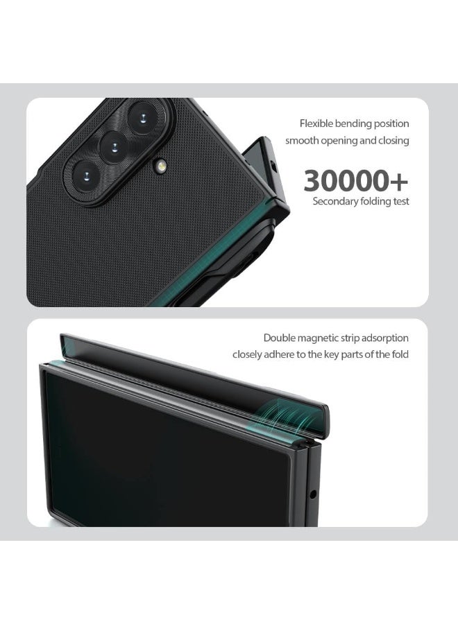 Muzz Case Compatible with Samsung Galaxy Z Fold 7 5G,Slim Fit Frosted Pen Holder Version (With Stylus pen) Matte Hard PC Back Soft TPU Bumper Shockproof Protective Cover Samsung Galaxy Z Fold7 (Black) - Image 5