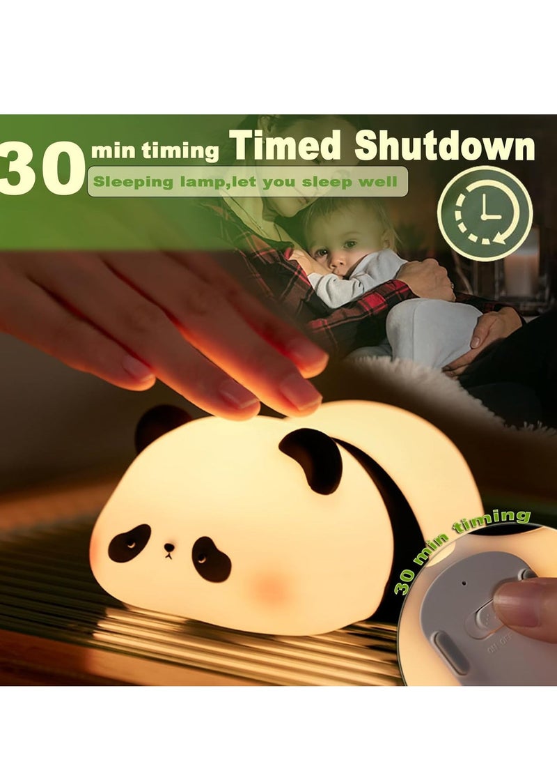 JAJEEK Cute Panda Night Light – Novelty Animal Shaped Sponge LED Night Light, 3 Levels Dimmable for Breastfeeding, Toddler Room Decor, Great Gift for Kids (Panda Design) - Image 2