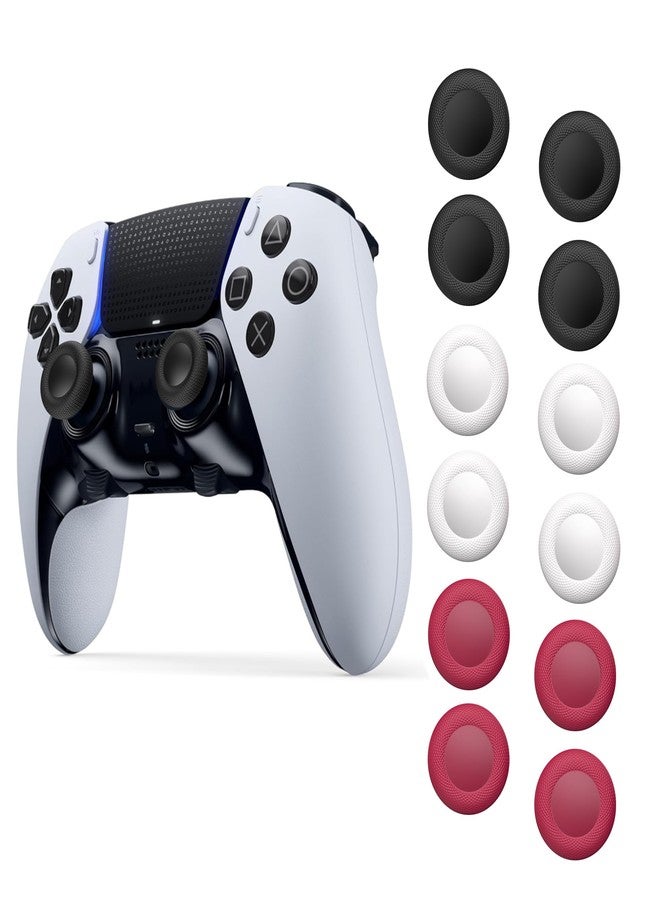 نيودري أغطية بديلة لعصا التحكم من نيوديري لأجهزة تحكم PS4/PS5، أغطية مقابض الإبهام لأجهزة PS5/PS4، مقاومة للالتصاق، مقاومة للانزلاق، مقاومة للخدش، مقاومة لبصمات الأصابع، أغطية عصا التحكم لأجهزة PS4/PS5 - (12 قطعة) - Image 1