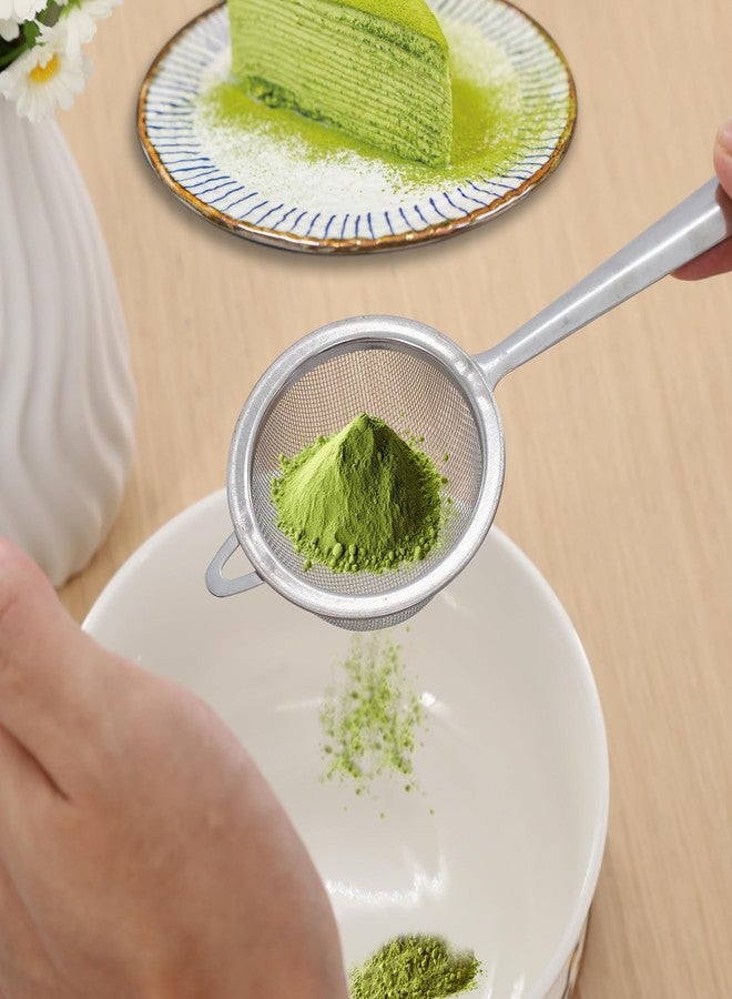 MVVM 2 Pcs Matcha Sifter, Stainless Steel Matcha Sieve Hand Small Mini Tea Strainer Fine Mesh, Eliminate Clumps In Matcha Green Tea Powder - Image 3