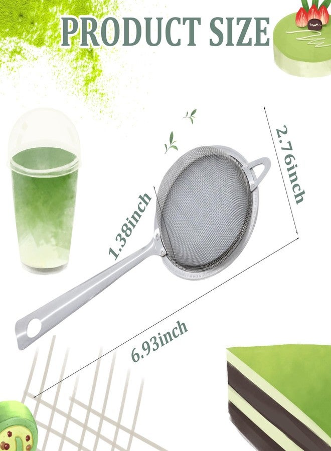 MVVM 2 Pcs Matcha Sifter, Stainless Steel Matcha Sieve Hand Small Mini Tea Strainer Fine Mesh, Eliminate Clumps In Matcha Green Tea Powder - Image 2