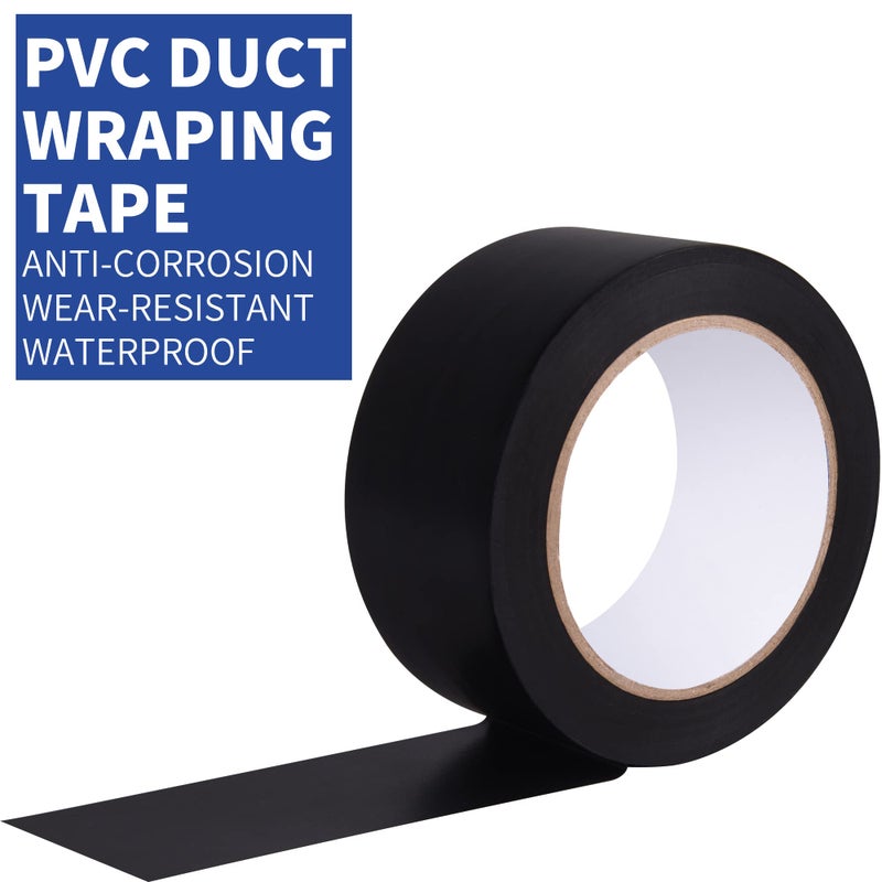 TAPEBEAR Corrosion Protection Pipe Tape, Wrap Pipe Tape for Drain Pipe, Metal Electrical Outdoor Underground Pipe, Waterproof PVC Black Tape, Duct Anti-Corrosion and Protection, 2Inch X 33Yard - Image 2
