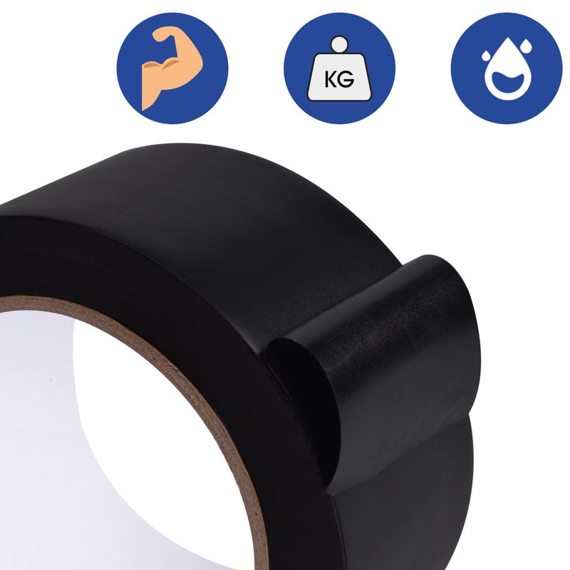 TAPEBEAR Corrosion Protection Pipe Tape, Wrap Pipe Tape for Drain Pipe, Metal Electrical Outdoor Underground Pipe, Waterproof PVC Black Tape, Duct Anti-Corrosion and Protection, 2Inch X 33Yard - Image 3