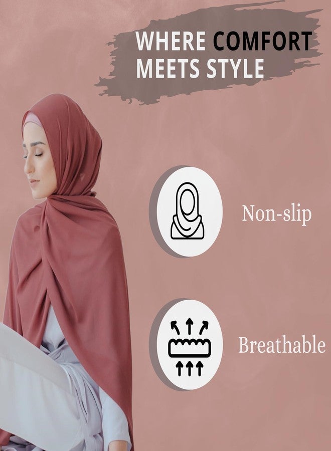 NOOR Chiffon Hijab Set for Women - Pack of 5 Lightweight Non-Slip Scarves, Premium Breathable Fabric, Elegant Draping for Everyday Wear, Versatile Styling, Gift-Ready Packaging (Mix Colors 6) - Image 4