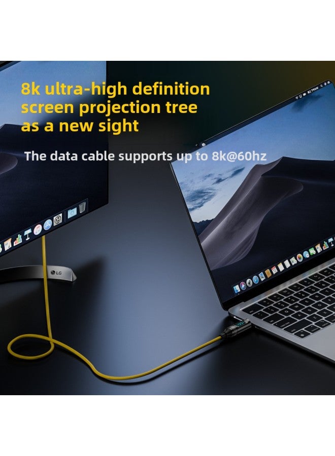 20GB Dual-Type-C Full-function Digital Display Data Cable Mobile Phone Laptop PD3.1 Fast Charging Audio And Video Cable-Color:Digital Line C Male-c Male Black 1m - Image 4