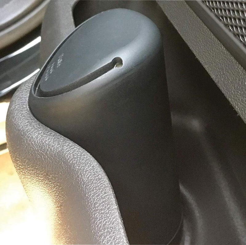 TANTRA Black Car Dustbin Small - All Cars Accessories, Car Trash Bins with Lid, Perfect Size Fits Car Cup Holder in Console Or Door - Discreet Trash Management, Plastic, Carbon Black, Swing-Lid - Image 3
