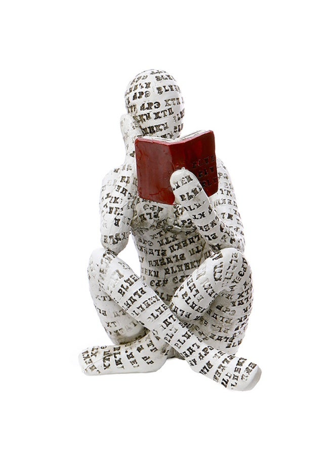 هومستر ديكور المنزل قراءة اللب تمثال المفكر المرأة ديكور غرفة النحت الحديث ديكور الملخص على الرف مكتب غرفة المعيشة غرفة النوم، 7x6.5x11 سم - Image 1