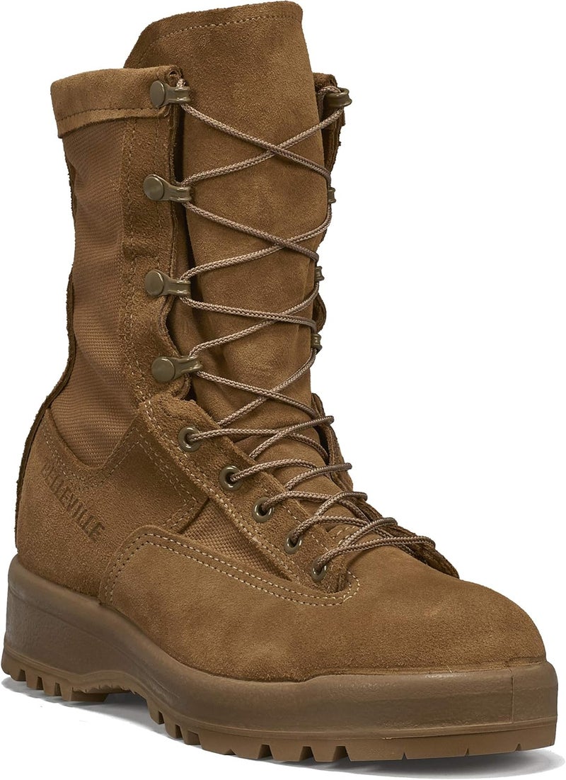 Belleville C790 ST 8” Waterproof Steel Toe Flight and Combat Boots for Men - Coyote Brown - Image 1