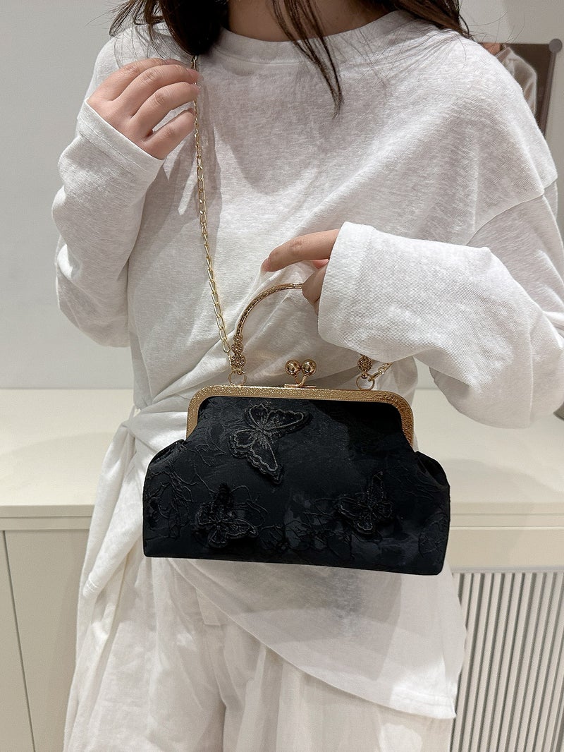 2025 Chinese Style Butterfly Handbag Simple Sweet Fashion Cheongsam Bag Chain Shoulder Crossbody Bag - Image 5