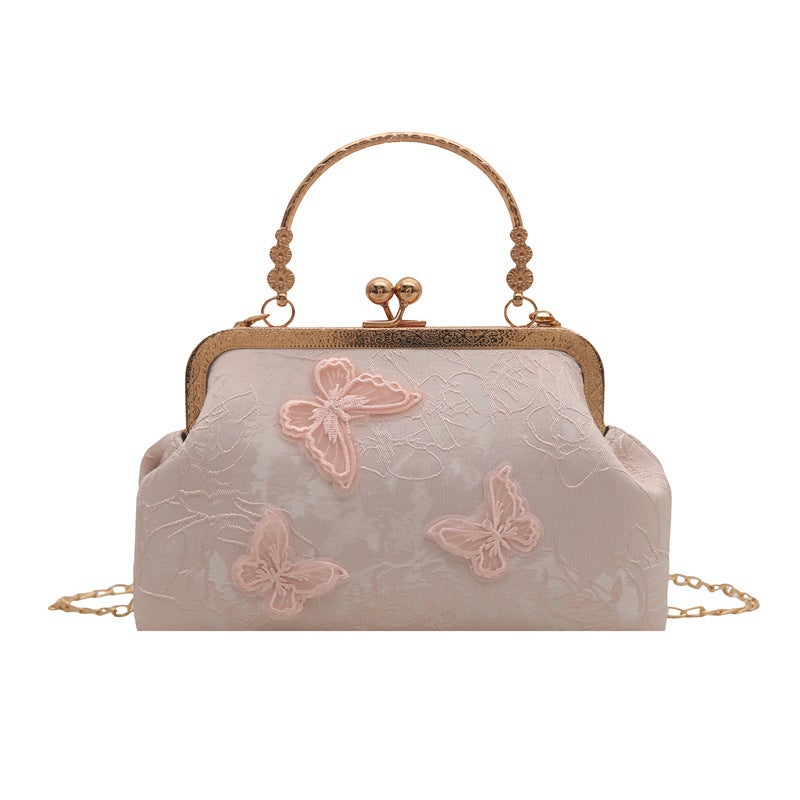 2025 Chinese Style Butterfly Handbag Simple Sweet Fashion Cheongsam Bag Chain Shoulder Crossbody Bag - Image 1
