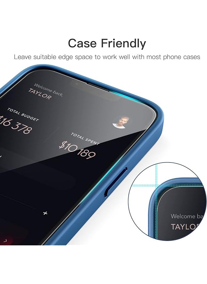 Jetech - Full Coverage Screen Protector For Iphone 13 Pro Max 6.7 Inch 9H Tempered Glass Film Case Friendly Hd Clear 3 Pack - Image 1