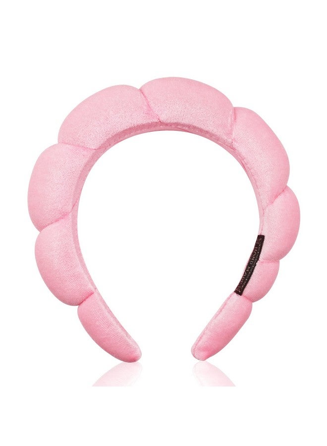 Ayesha Yesha Spa Headband For Women Sponge Headband For Washing Face Clouds Soft Hairband Skincare Makeup Headbands For Women Girls Shower Makeup Skincare (Pink) - Image 1
