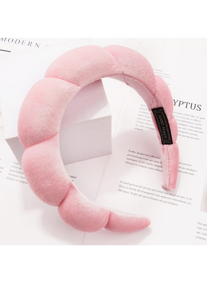Ayesha Yesha Spa Headband For Women Sponge Headband For Washing Face Clouds Soft Hairband Skincare Makeup Headbands For Women Girls Shower Makeup Skincare (Pink) - Image 4