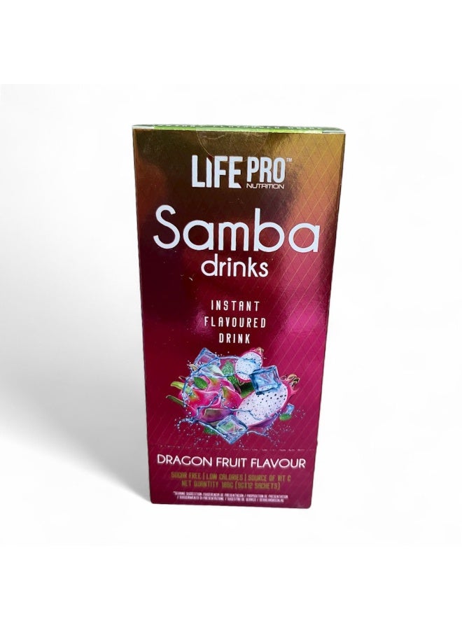 Life Pro Samba Dragon Fruit Flavor Water Life Pro Nutrition 12 sachets - Image 2