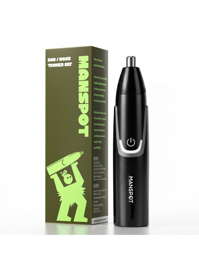 MANSPOT 2-in-1 Electric Nose & Ear Hair Trimmer, USB Rechargeable Painless Hair Remover for Men Women - Professional Facial & Eyebrow Trimmer - Image 1