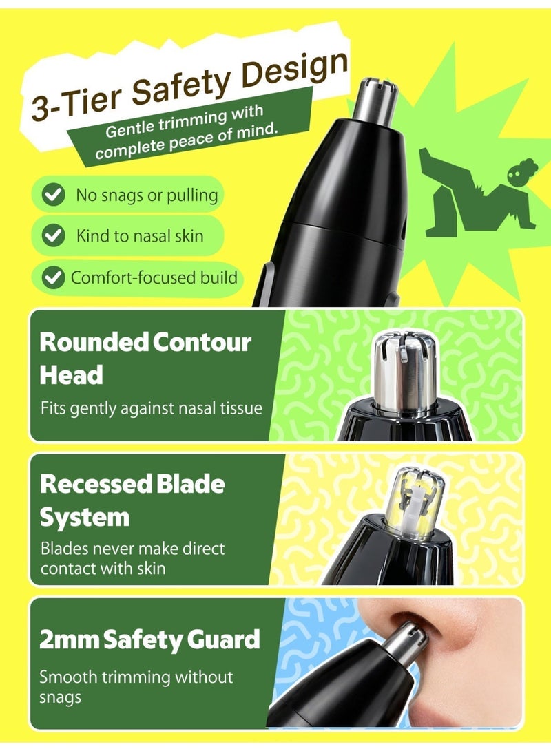 MANSPOT 2-in-1 Electric Nose & Ear Hair Trimmer, USB Rechargeable Painless Hair Remover for Men Women - Professional Facial & Eyebrow Trimmer - Image 5