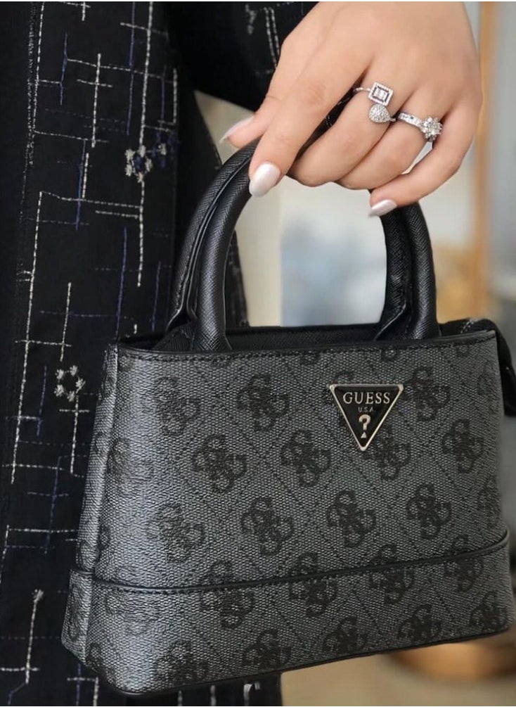 GUESS - Coal Cordelia Logo Mini Satchel - Image 1