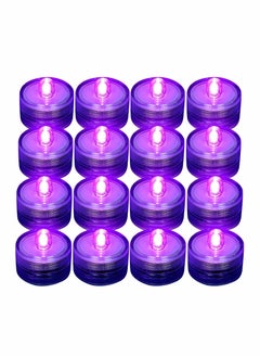 Y&D Waterproof LED Candle Light, Purple Flameless Tea Lights, Underwater Battery Operated Seasonal Festival Celebration Light for Table, Wedding Centerpieces, Party, 12 Pack  - Image 1