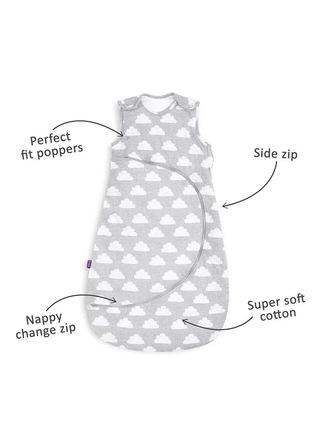 سنوز Pouch Sleeping Bag Fir Infant And Baby Clever Nappy Change Zip 100% Cotton For Temperatures If 21 - 23 Celsius Suitable From 0 To 6 Months Colour Cloud Nine Maximum Baby Length 68 Cm