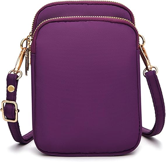 ketmart Womens Small Crossbody Cell Phone Bag , Mini Over Shoulder Handbag Purse With Crossbody Cell Phone Purse Holder Wallet(Color_Purpal), Purple - Image 1
