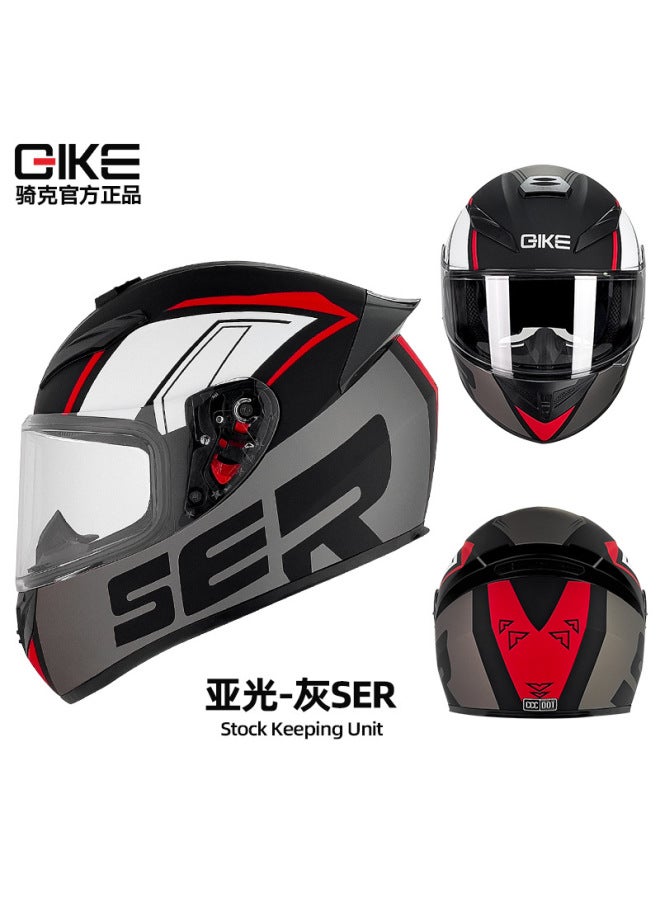 Ash Ser frosted Cycling Helmet Male And Female Personality Electric Car Helmet Four Seasons Knight Bluetooth Locomotive Full Helmet Motorcycle