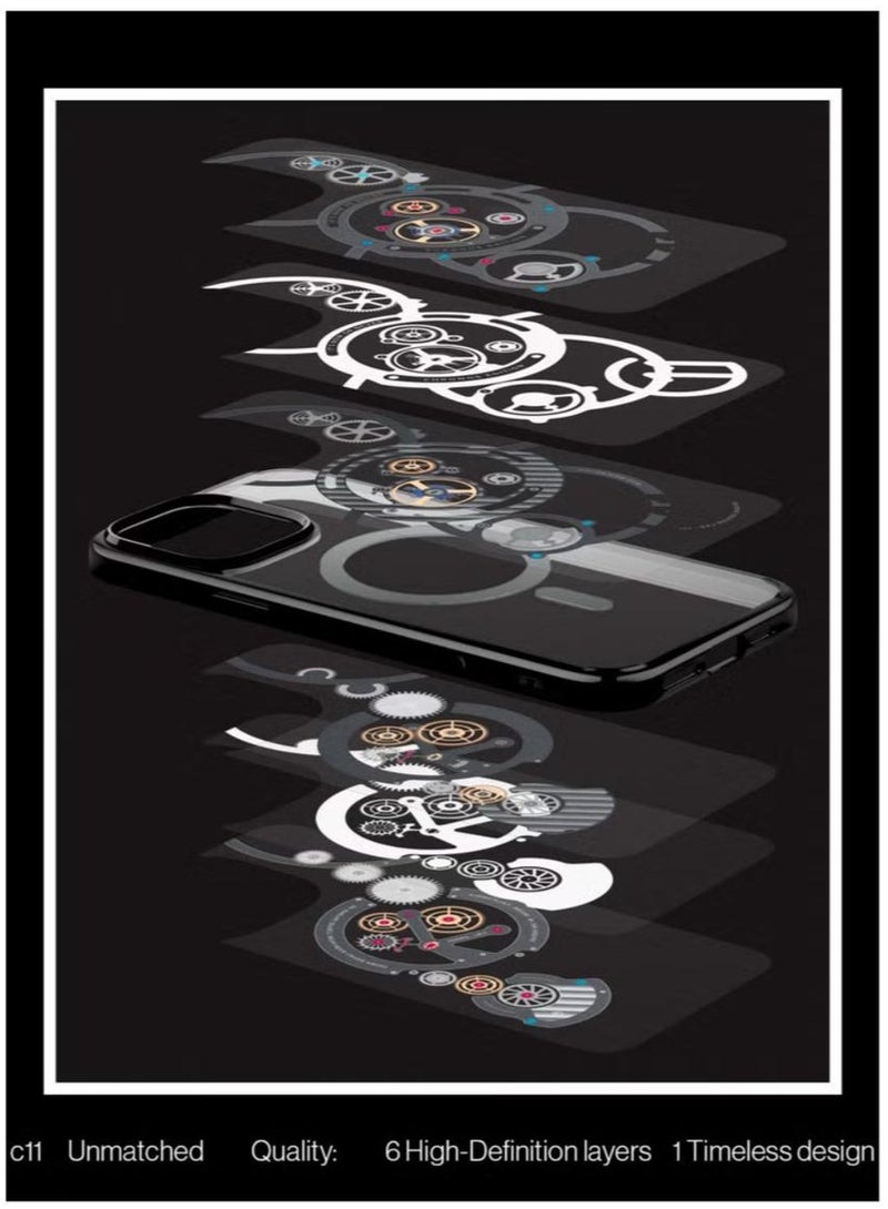 Spigen Ultra Hybrid T MagFit for iPhone 16 PRO Case Cover [Camera Control Button Cover] with MagSafe [3D Spatial Effect with Hexa-Layer Print] - C11 Chronos - Image 4