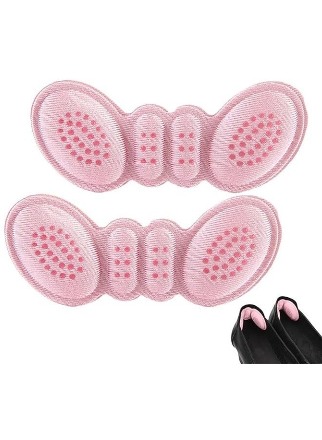 Heel Pads Womens Mens Insoles, Self Adhesive Heel Clip Liner Heel Pad For Loose Shoes Too Large Insole Padding To Improve Shoe Fit And Comfort Heel Protector Light Skin Tone, 1 Pairs - Pink  - Image 2