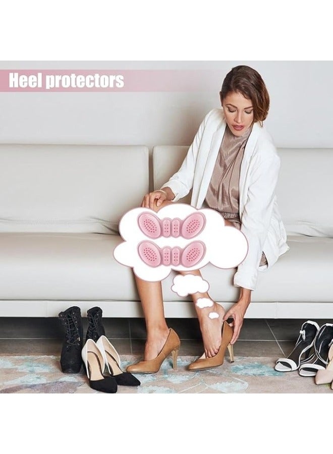 Heel Pads Womens Mens Insoles, Self Adhesive Heel Clip Liner Heel Pad For Loose Shoes Too Large Insole Padding To Improve Shoe Fit And Comfort Heel Protector Light Skin Tone, 1 Pairs - Pink  - Image 3