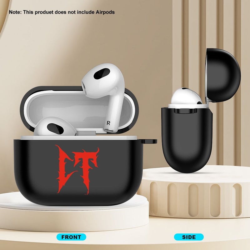 Black Red Pattern Anti Drop Case for AirPods 4 Transparent Protective Cover - Image 4