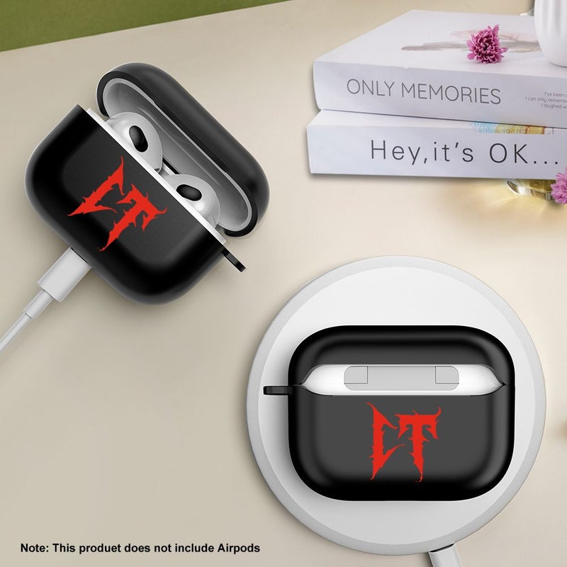 Black Red Pattern Anti Drop Case for AirPods 4 Transparent Protective Cover - Image 3