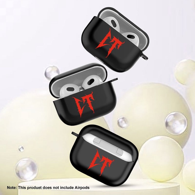 Black Red Pattern Anti Drop Case for AirPods 4 Transparent Protective Cover - Image 2