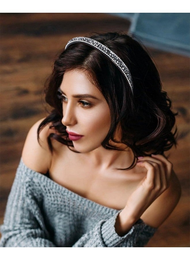 إسكدنيا حجر الراين عقال المرأة مشط عقال مع الأسنان بلينغ سباركلي مطرز عقال عدم الانزلاق أزياء الشعر الفرقة عيد ميلاد عطلة العودة للوطن اكسسوارات الشعر للنساء الفتيات الهدايا - Image 4