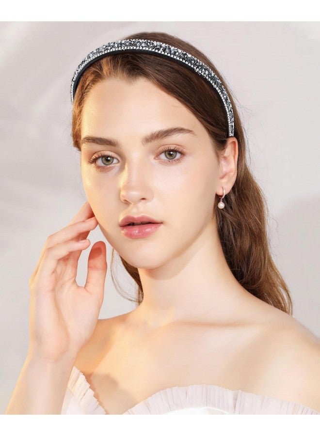 إسكدنيا حجر الراين عقال المرأة مشط عقال مع الأسنان بلينغ سباركلي مطرز عقال عدم الانزلاق أزياء الشعر الفرقة عيد ميلاد عطلة العودة للوطن اكسسوارات الشعر للنساء الفتيات الهدايا - Image 2