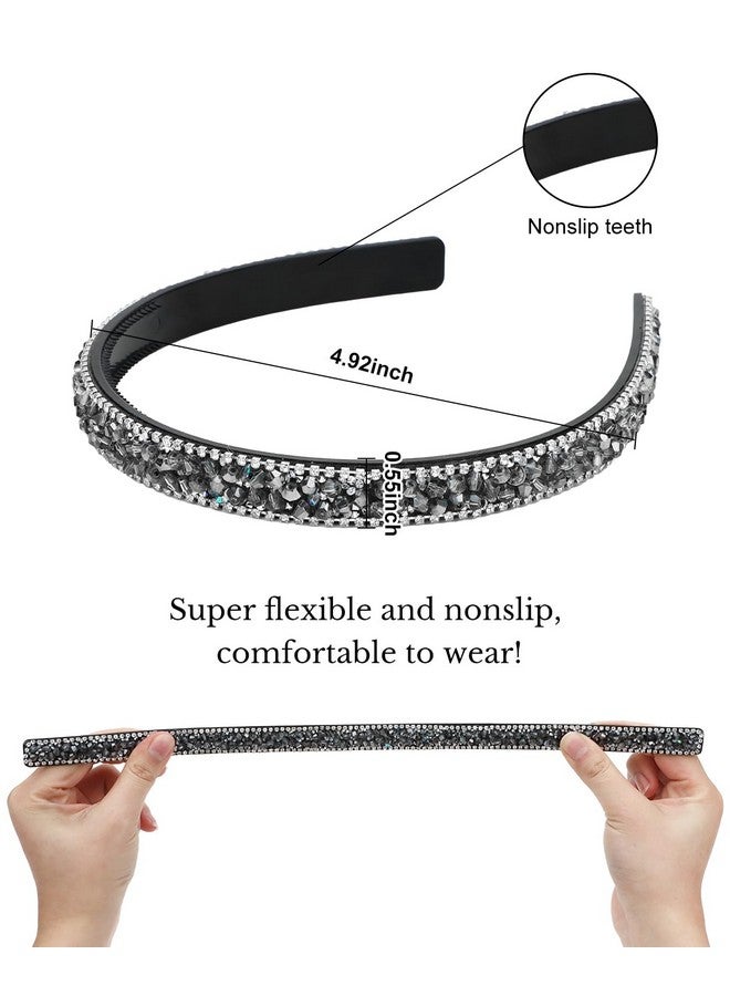 إسكدنيا حجر الراين عقال المرأة مشط عقال مع الأسنان بلينغ سباركلي مطرز عقال عدم الانزلاق أزياء الشعر الفرقة عيد ميلاد عطلة العودة للوطن اكسسوارات الشعر للنساء الفتيات الهدايا - Image 5