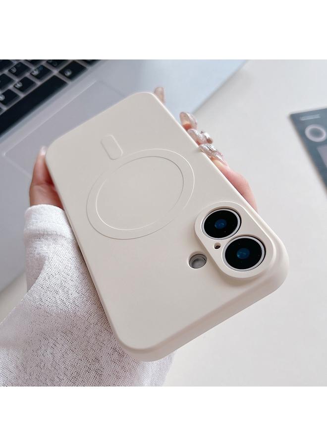 اس-توب جراب لهاتف iPhone 16 Plus بلون سادة من السيليكون السائل MagSafe جراب هاتف مغناطيسي - Image 1