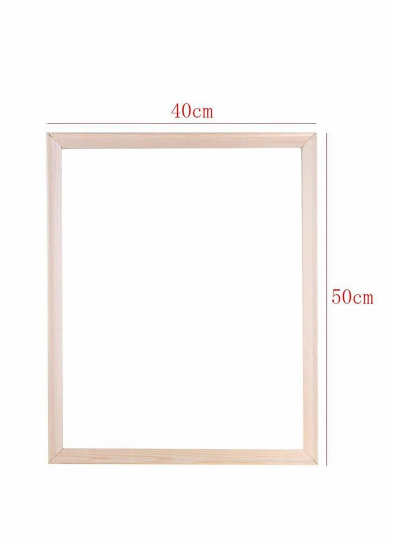 Generic - Wooden Frame Canvas Stretcher Bars for DIY Canvas Oil Painting Diamond Painting Craft Wall Art Canvas Prints Paintings Pictures Frames Kit 40 x 50 cm - Image 1