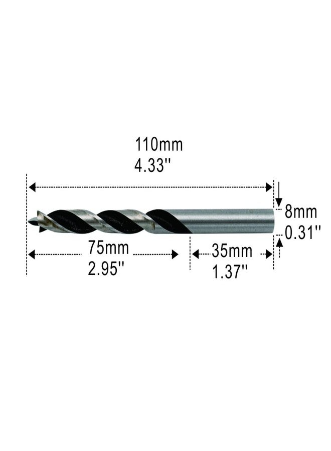 STORMCUBE Brad Point Drill Bits 8mm (5/16") Wood Drill Bit Set Woodworking Drills High Carbon Steel for Furniture Hardwood Softwood Cupboard Wardrobe 5 Pack - Image 2