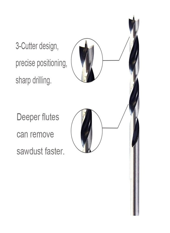 STORMCUBE Brad Point Drill Bits 8mm (5/16") Wood Drill Bit Set Woodworking Drills High Carbon Steel for Furniture Hardwood Softwood Cupboard Wardrobe 5 Pack - Image 3