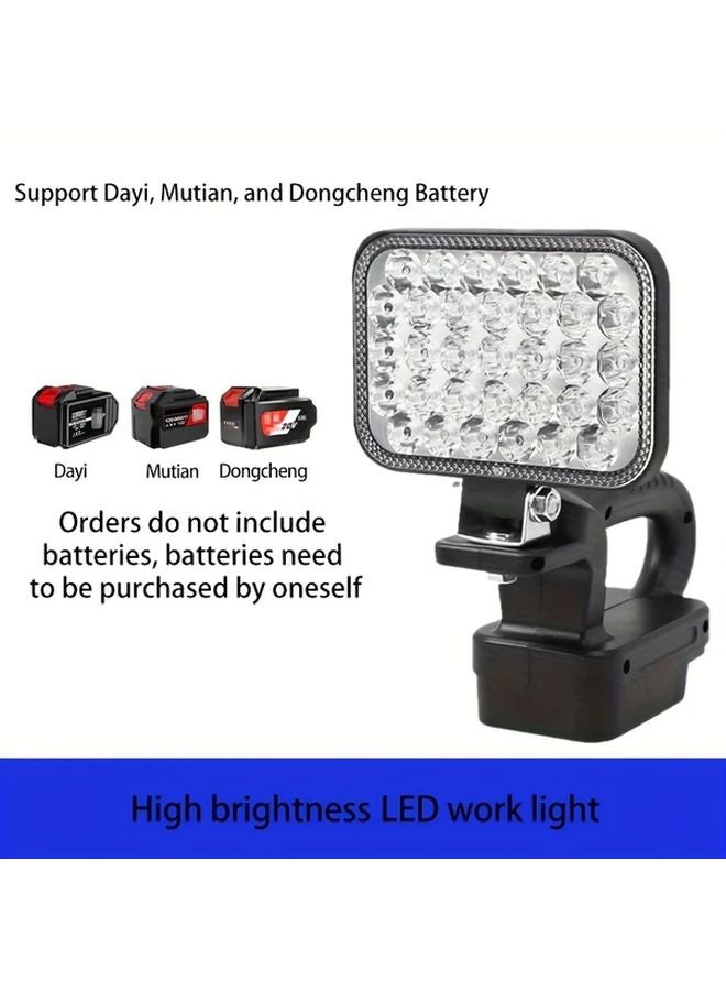 Dongcheng 18V 4 Inch Handheld LED Work Light 33 Lamp Beads Adjustable Bright - Image 2