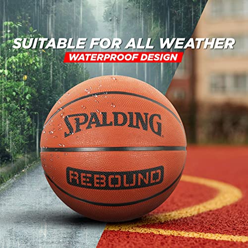Spalding 8 Panel Rebound Rubber Moulded Indoor/Outdoor Basketball With Butyl Bladder, Brick, Size: 7 (Suitable for Practice/Match/Training) + Free Air Needle, Brown (Brick) - Image 5